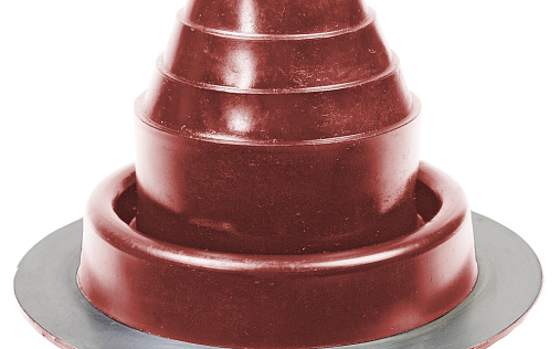 Проходка прямая Master Flash №2 диаметром 45-75 мм, 155х155 мм, красный, силикон