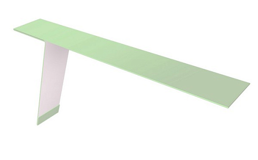 Карнизная планка фальц Grand Line 130x80 с покрытием Полиэстер 0,45 мм RAL 6019