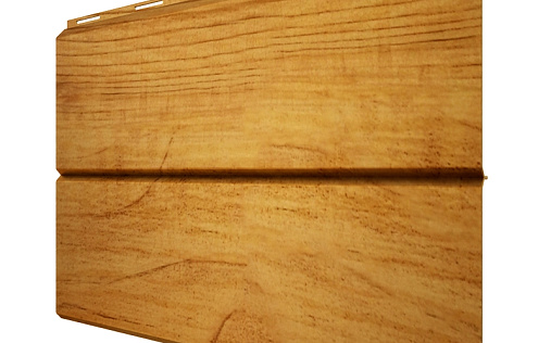 Металлический сайдинг Металл Профиль Lбрус XL Волна Кедр с покрытием Ecosteel текстурированный 0.5 мм