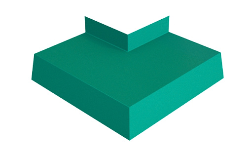 Угол отлива 100 внешний Grand Line с покрытием Полиэстер 0,45 мм RAL 5021