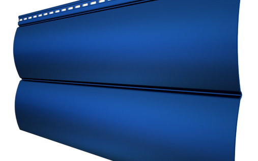 Металлический сайдинг Grand Line БлокХаус New RAL 5005 с покрытием Satin 0.5 мм