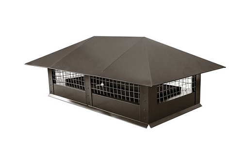 Дымник на трубу с сеткой 500x500 мм RR 32 с покрытием Quarzit Pro Matt 0.5 мм