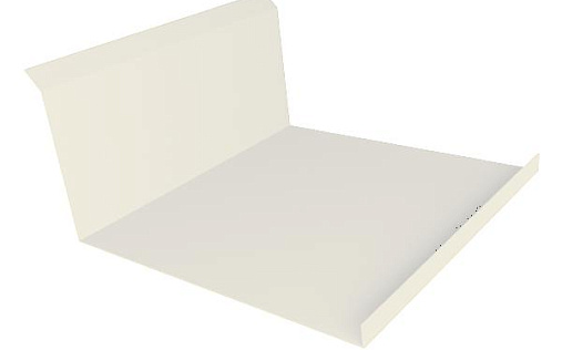 Планка нижнего примыкания 20х122х260х15 Grand Line с покрытием Полиэстер 0,45 мм RAL 9003