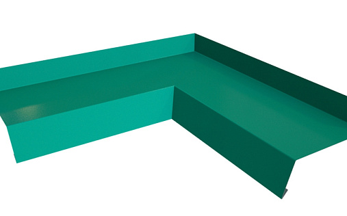 Угол отлива 100 внутренний Grand Line с покрытием Полиэстер 0,45 мм RAL 5021