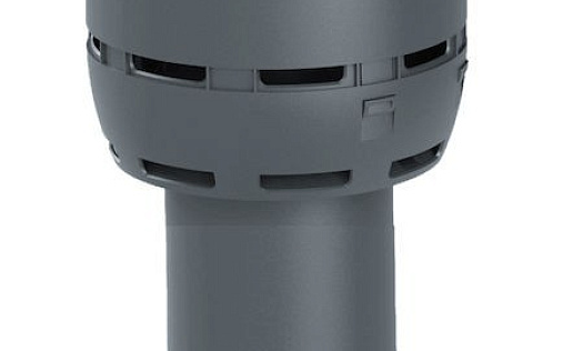 Вентиляционный выход Vilpe Flow диаметром 125/ИЗ/500 мм Серый