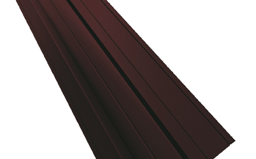 Фигурная планка верхней ендовы 100x100 Grand Line с покрытием Velur X 0,5 мм RR 32