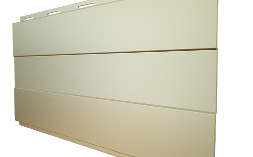 Металлический сайдинг с плёнкой Grand Line Вертикаль Prof RAL 9006 с покрытием Satin 0.5 мм