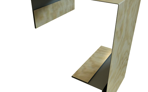 Планка угла внешнего составная верхняя Grand Line с покрытием Print Premium 0,45 мм Golden Wood