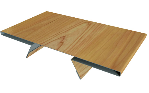 Планка стыковочная составная верхняя Grand Line с покрытием Print Premium 0,45 мм Cherry Wood