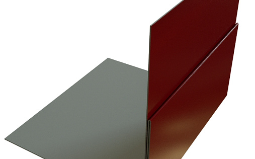 Планка приёмная оконная Grand Line с покрытием Satin Matt TX 0,5 мм RAL 3005