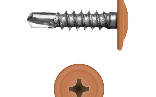 Саморез с прессшайбой по металлу 4,2x16 RAL 2004 (200 шт)