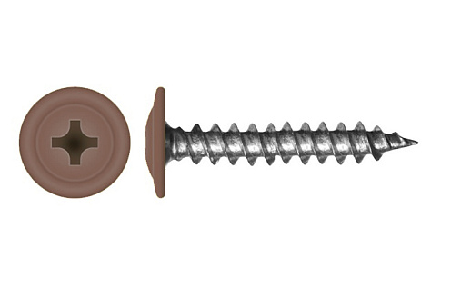 Саморез с прессшайбой по дереву 4,2x25 RAL 8029 (500 шт)