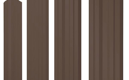 Штакетник фигурный Grand Line Twin с покрытием Полиэстер 0,45 мм RAL 8017