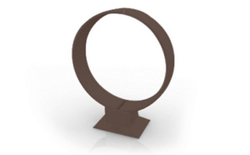 Кронштейн трубы двойной фиксации ПВХ Ruplast 90 мм