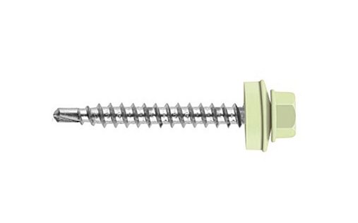 Кровельный саморез по дереву Daxmer 4,8x35 RAL 9010 (250 шт) сверло №1