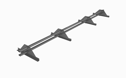 Снегозадержатель трубчатый RAL 7024 3м