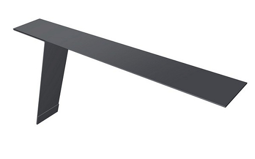 Карнизная планка фальц Grand Line 130x80 с покрытием Полиэстер 0,45 мм RAL 9006