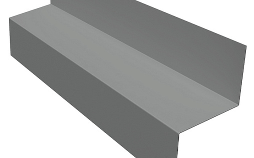 Отлив межэтажный 35 Grand Line с покрытием Satin 0,5 мм RAL 9006