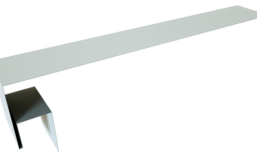 Планка околооконная сложная 250x50x18 (j-фаска) Grand Line с покрытием Satin 0,5 мм RAL 9003