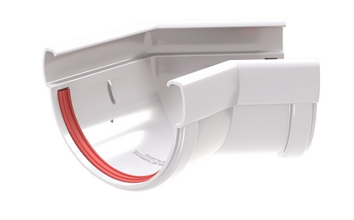 Угол желоба ПВХ 135 градусов Grand Line Дизайн 135/90 RAL 9003