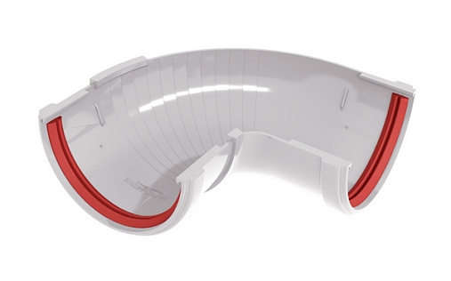 Угол желоба составной ПВХ 120 мм Grand Line Классика 90 - 150 градусов RAL 9003