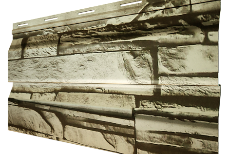 Металлический сайдинг Металл Профиль Корабельная доска Белый камень с покрытием Ecosteel 0.5 мм