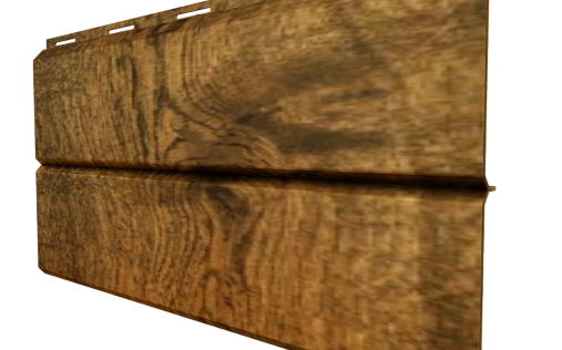 Металлический сайдинг Grand Line ЭкоБрус Antique Wood с покрытием Colority Print РФ double 0.45 мм