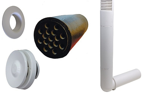 Приточный клапан Vilpe Velco с дефлектором Ross 125/135 Белый