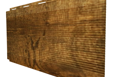 Металлический сайдинг с плёнкой Grand Line Вертикаль Gofr Antique Wood с покрытием Colority Print 0.45 мм