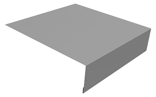 Планка околооконная простая 200x50 Grand Line с покрытием Полиэстер 0,45 мм RAL 9006