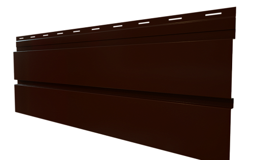 Металлический сайдинг Grand Line Квадро брус RAL 8017 с покрытием Полиэстер 0.4 мм