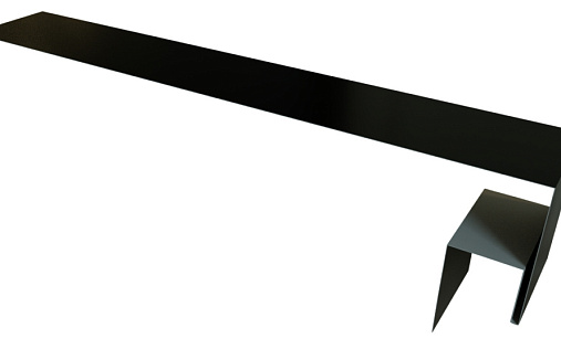 Планка околооконная сложная Блок-Хаус new 250x50x27 Grand Line с покрытием Satin 0,5 мм RAL 9005