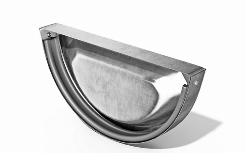 Заглушка для желоба Эконом 125 мм Оцинкованная (Zn)