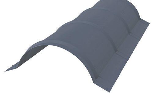 Планка полукруглого конька Grand Line с покрытием Полиэстер 0,4 мм RAL 7024