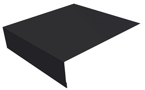 Планка околооконная простая 200x75 Grand Line с покрытием Satin Matt TX 0,5 мм RAL 9005