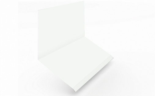 Планка верхнего примыкания к стене фальц 150x130x20 Grand Line с покрытием Полиэстер 0,45 мм RAL 9003