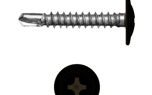 Саморез с прессшайбой по металлу 4,2x25 RAL 9005 (500 шт)