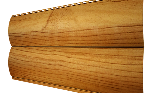 Металлический сайдинг Металл Профиль Woodstock Гладкая Кедр с покрытием Ecosteel текстурированный 0.5 мм