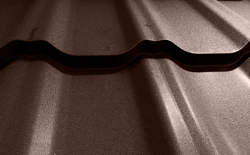 Металлочерепица Квинта Уно RAL 8017 с покрытием Satin Matt 0.5 мм