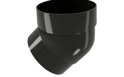 Колено круглой трубы ПВХ Grand Line Классика 45° градусов RAL 9005