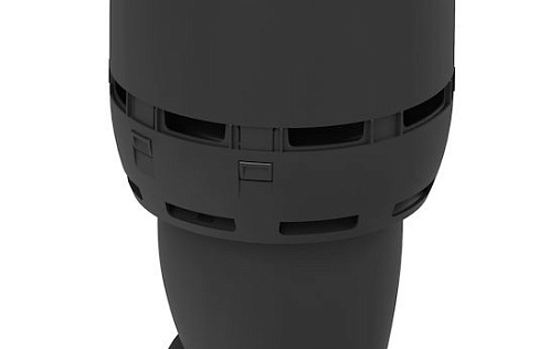 Вентиляционный выход Vilpe Flow диаметром 160/ИЗ/500 мм Чёрный