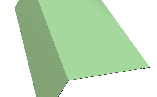 Карнизная планка 100x65 Grand Line с покрытием Полиэстер 0,45 мм RAL 6019