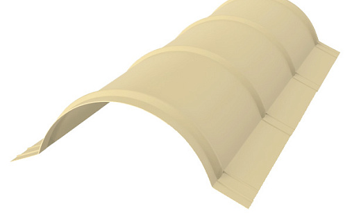 Планка полукруглого конька Grand Line с покрытием Полиэстер 0,45 мм RAL 1015