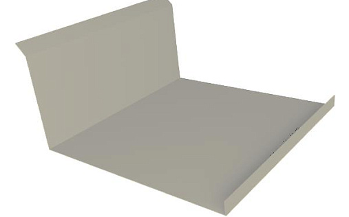 Планка нижнего примыкания 20х122х260х15 Grand Line с покрытием Полиэстер 0,45 мм RAL 9006