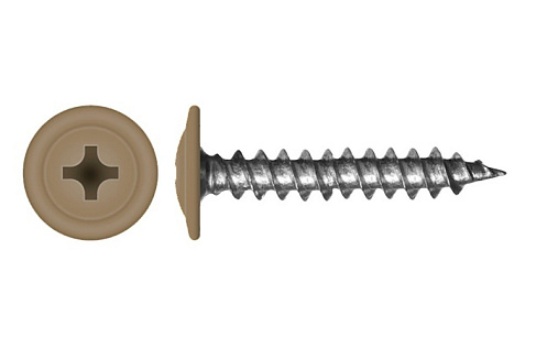 Саморез с прессшайбой по дереву 4,2x25 RAL 8001 (500 шт)