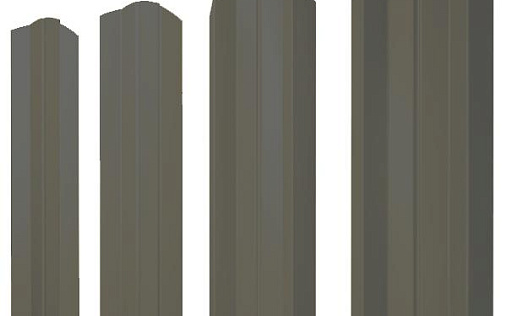 Штакетник фигурный Grand Line М-образный B с покрытием Полиэстер 0,45 мм RAL 7024