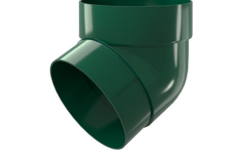 Колено круглой трубы ПВХ Grand Line Классика 67° градусов RAL 6005