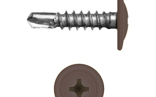 Саморез с прессшайбой по металлу 4,2x16 RAL 8017 (200 шт)