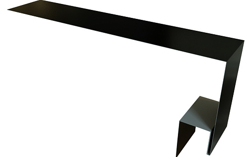 Планка околооконная сложная Блок-Хаус new 200x75x27 Grand Line с покрытием Velur X 0,5 мм RAL 9005