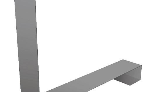 Планка нижнего примыкания к трубе для Кликфальц Pro Grand Line 0,7 мм Оцинкованный